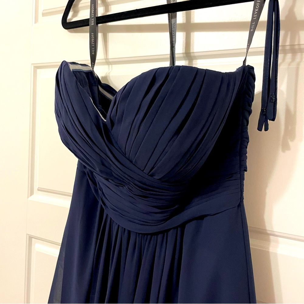 NWT Elegant Navy Blue Strapless Dress
